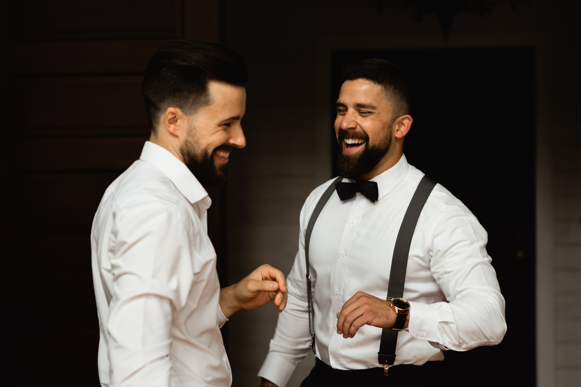 groom getting ready