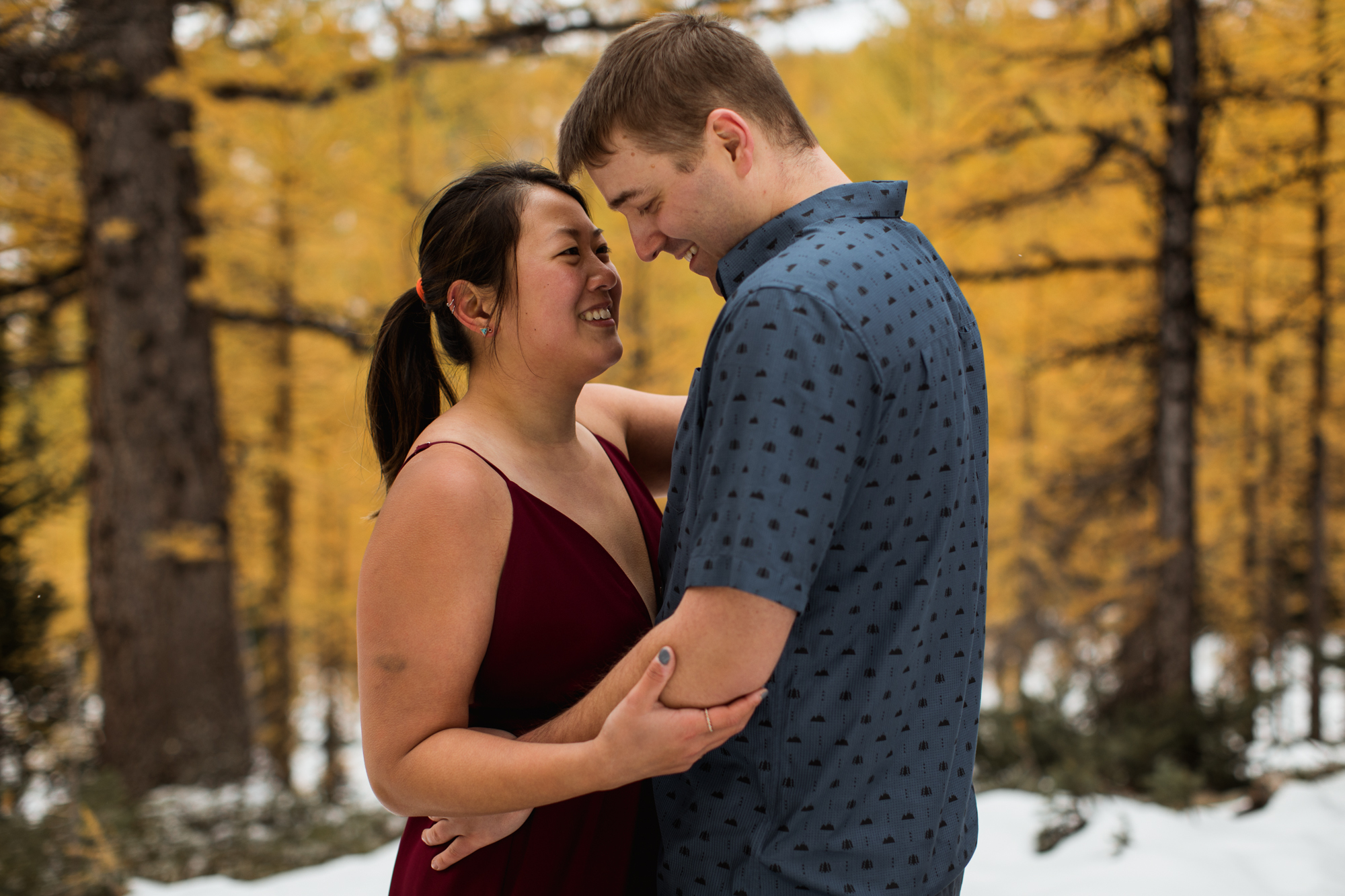 Larch Valley Engagement Session - Willow and Wolf Photography