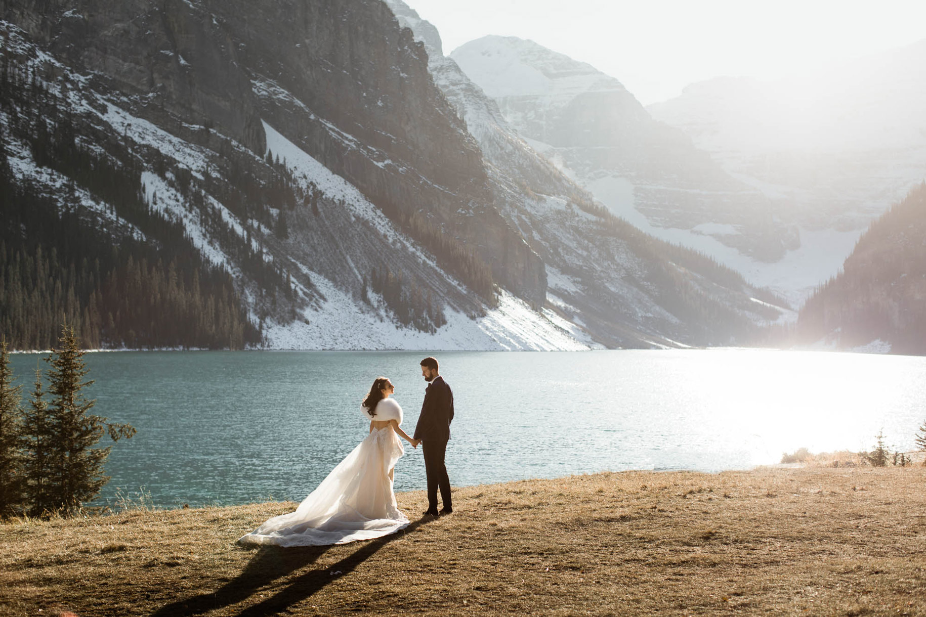 Lake louise winter wedding