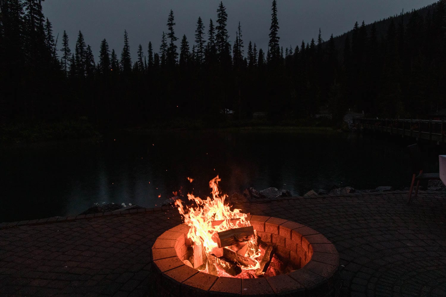 Emerald Lake Lodge fire pit