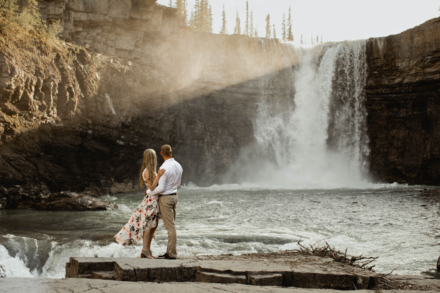 Abraham Lake Engagement Photography - crescent falls Engagement Photography