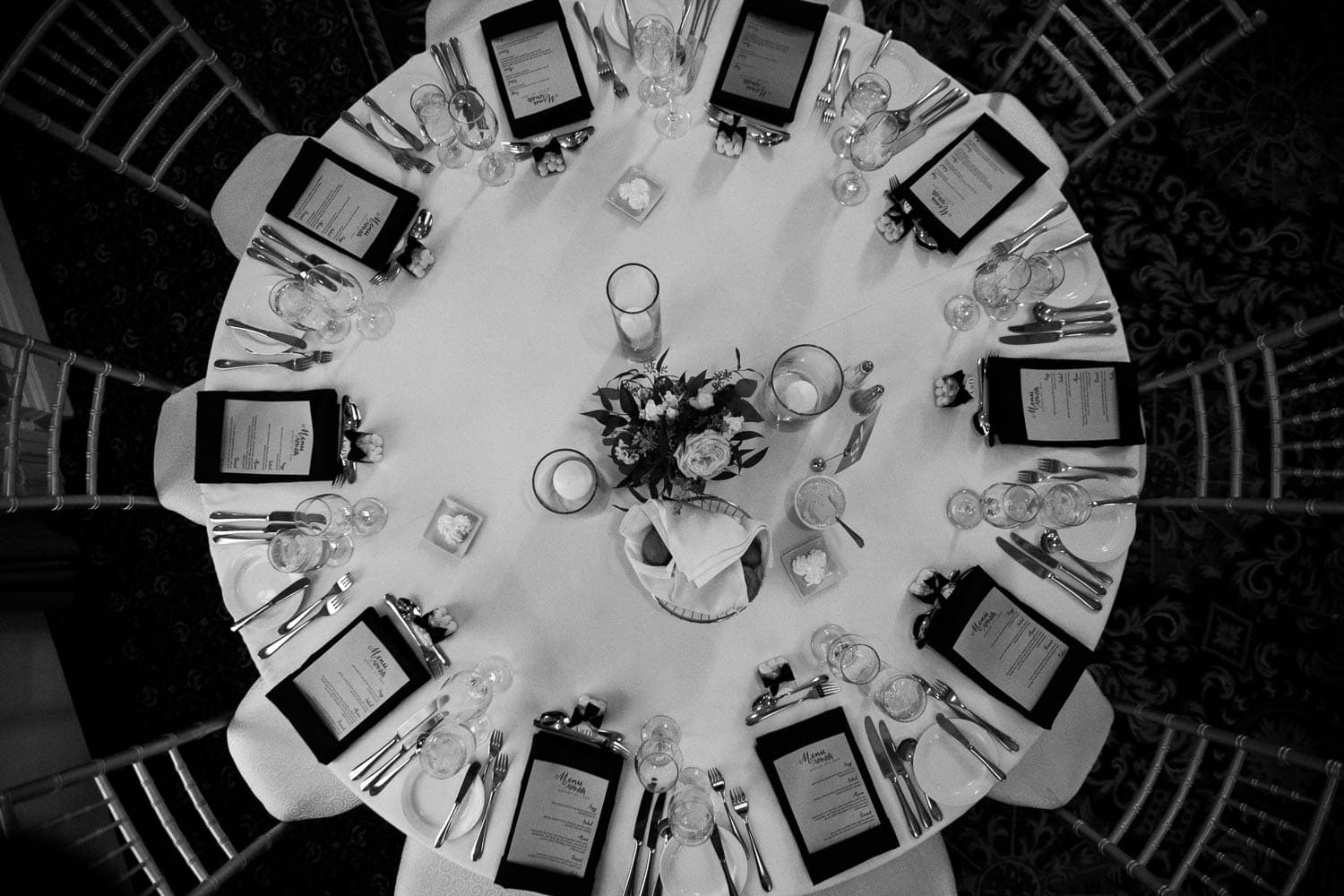 Calgary Fairmont Palliser Wedding table setting