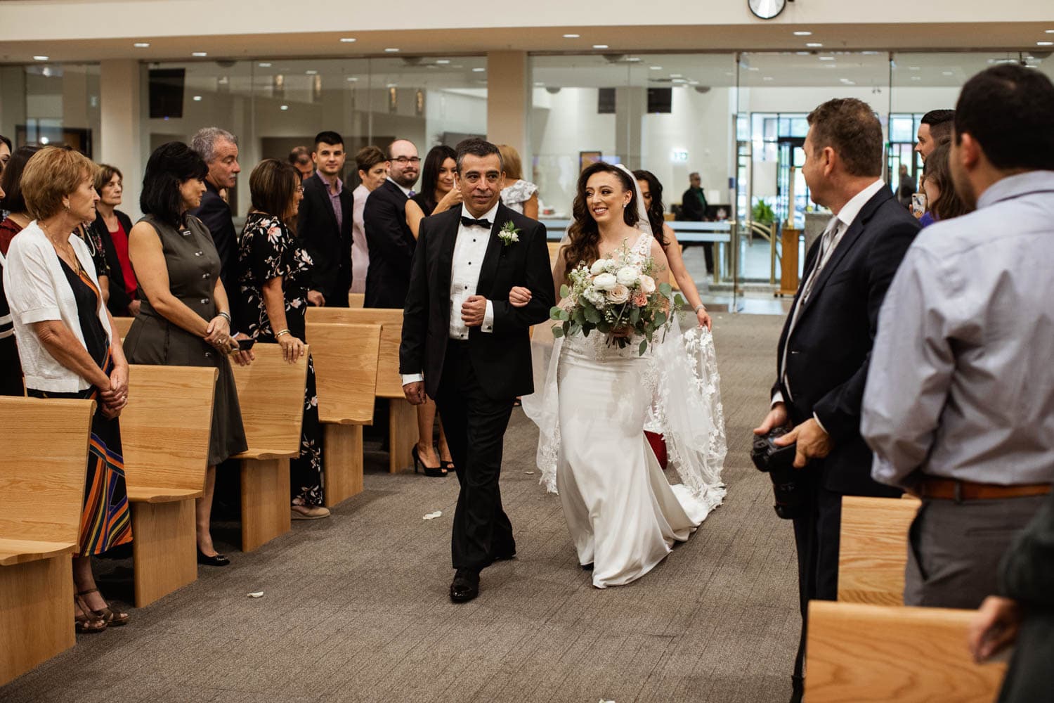 bride walking down aisle