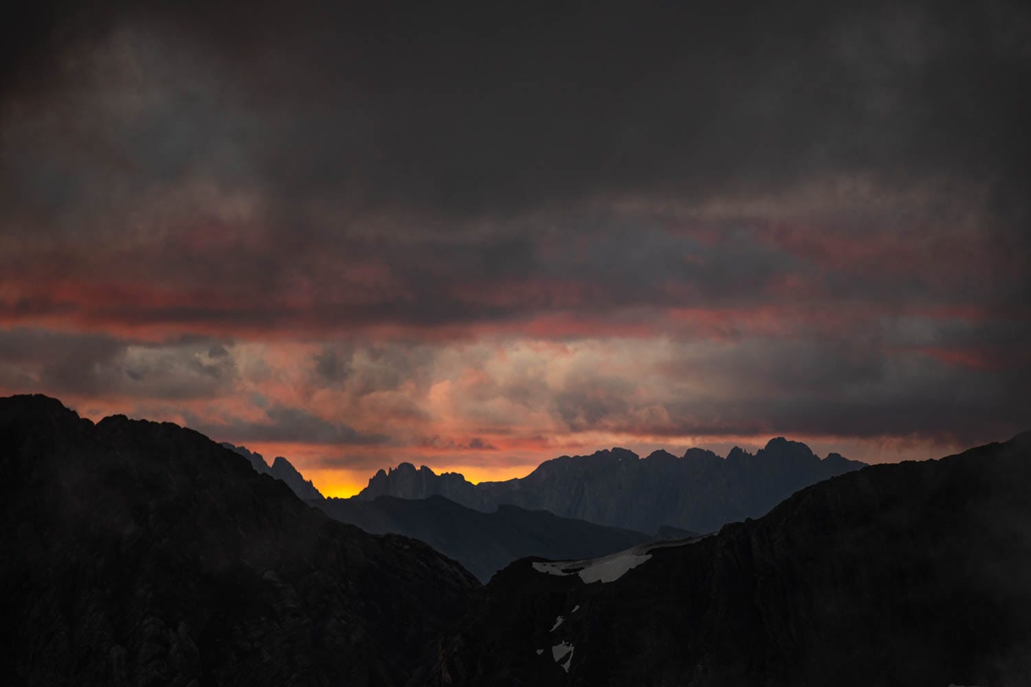 sunrise in the mountains