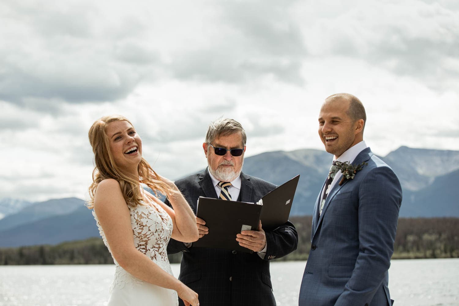 laughing at ceremony