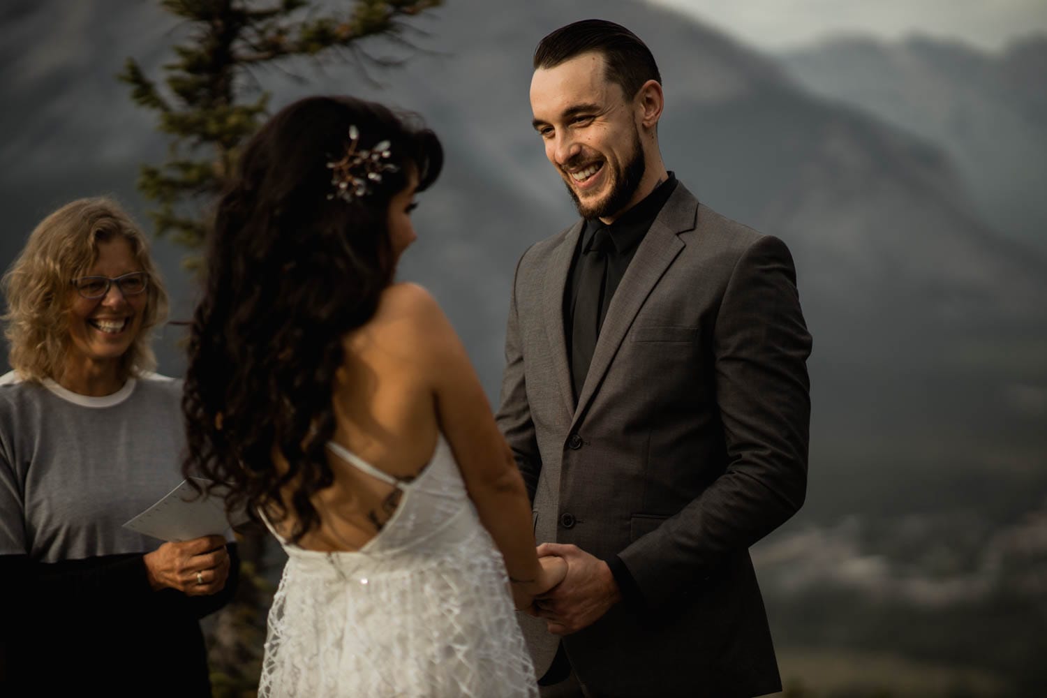 Banff ceremony on top of mountain