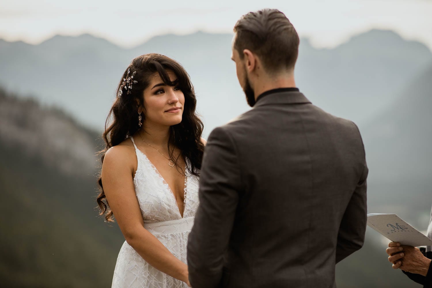 Banff ceremony on top of mountain