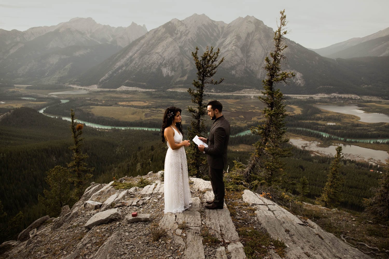 Banff ceremony on top of mountain