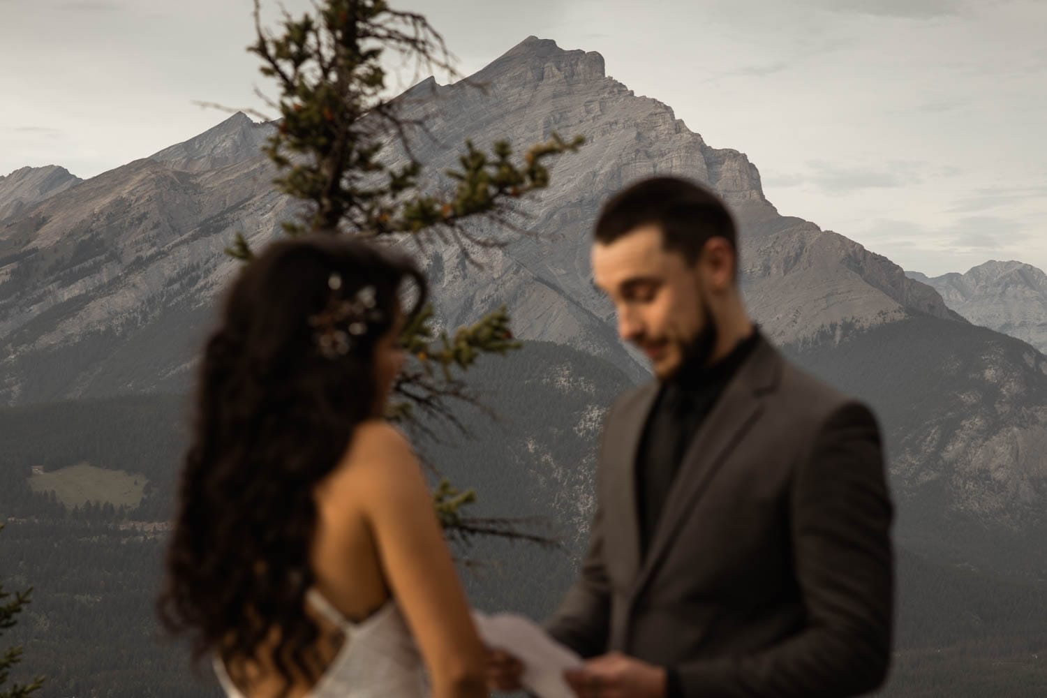 Banff ceremony on top of mountain