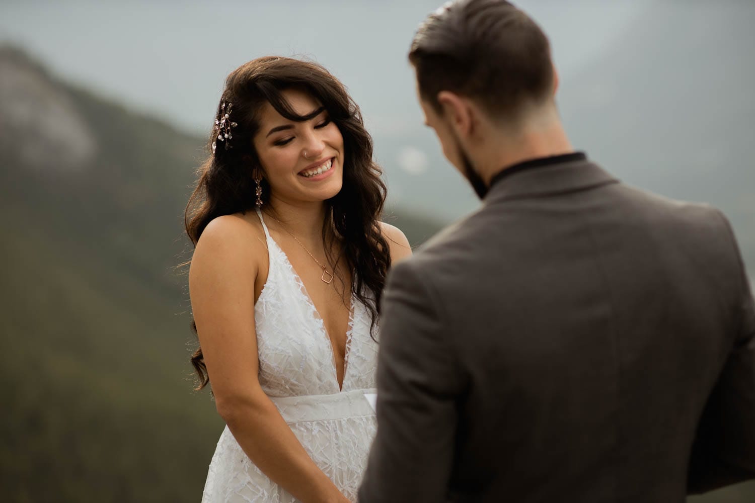 Banff ceremony on top of mountain