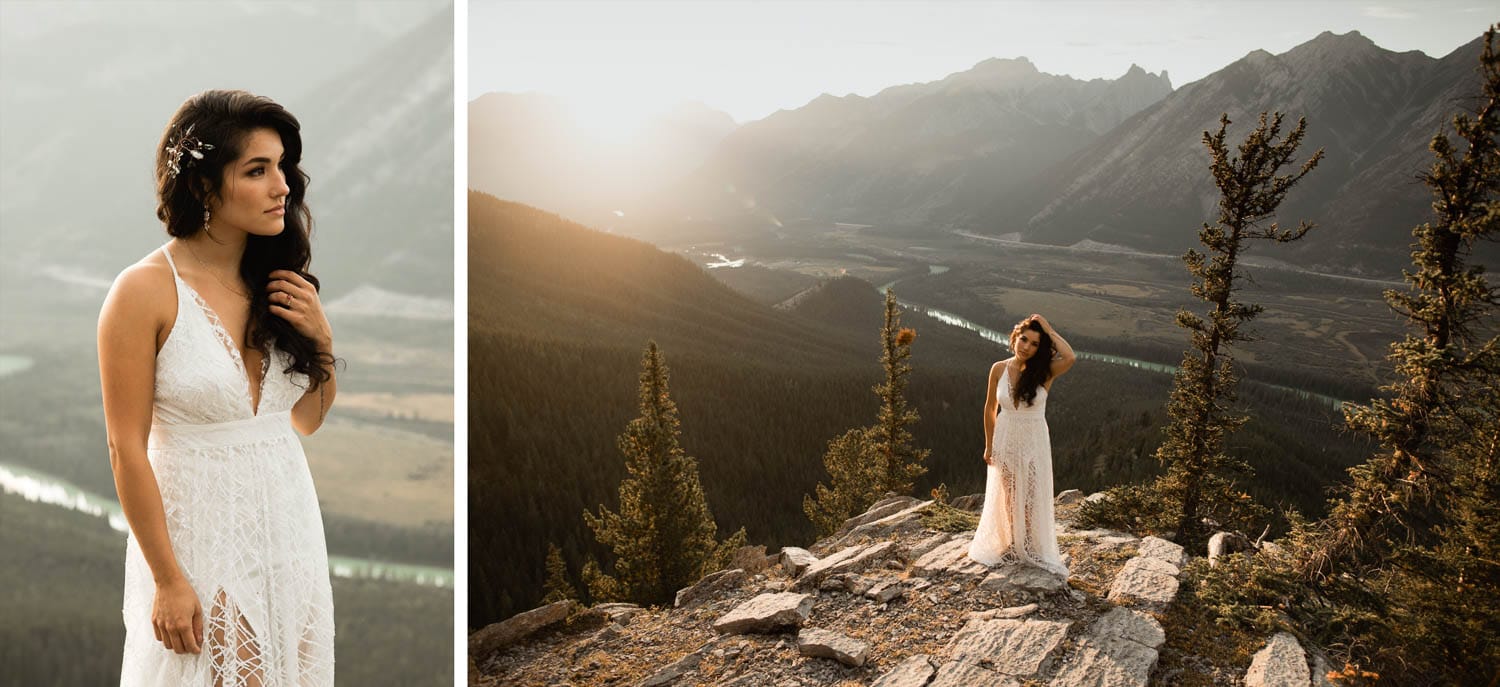 Banff Elopement bride portraits