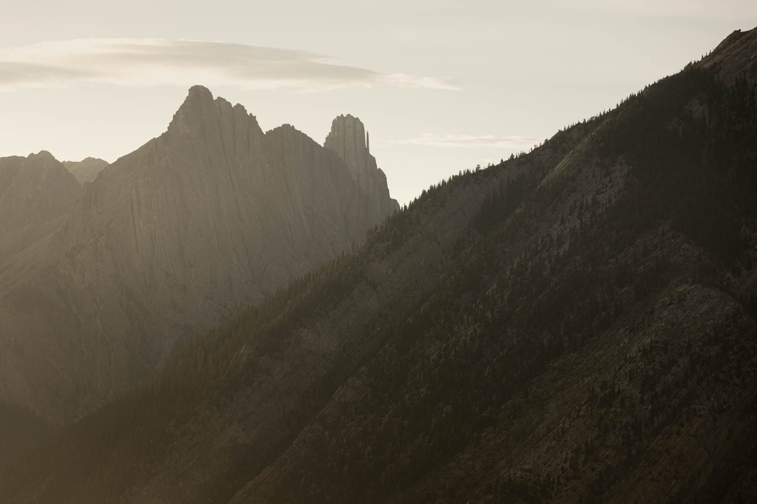 Banff sunset mountain landscape