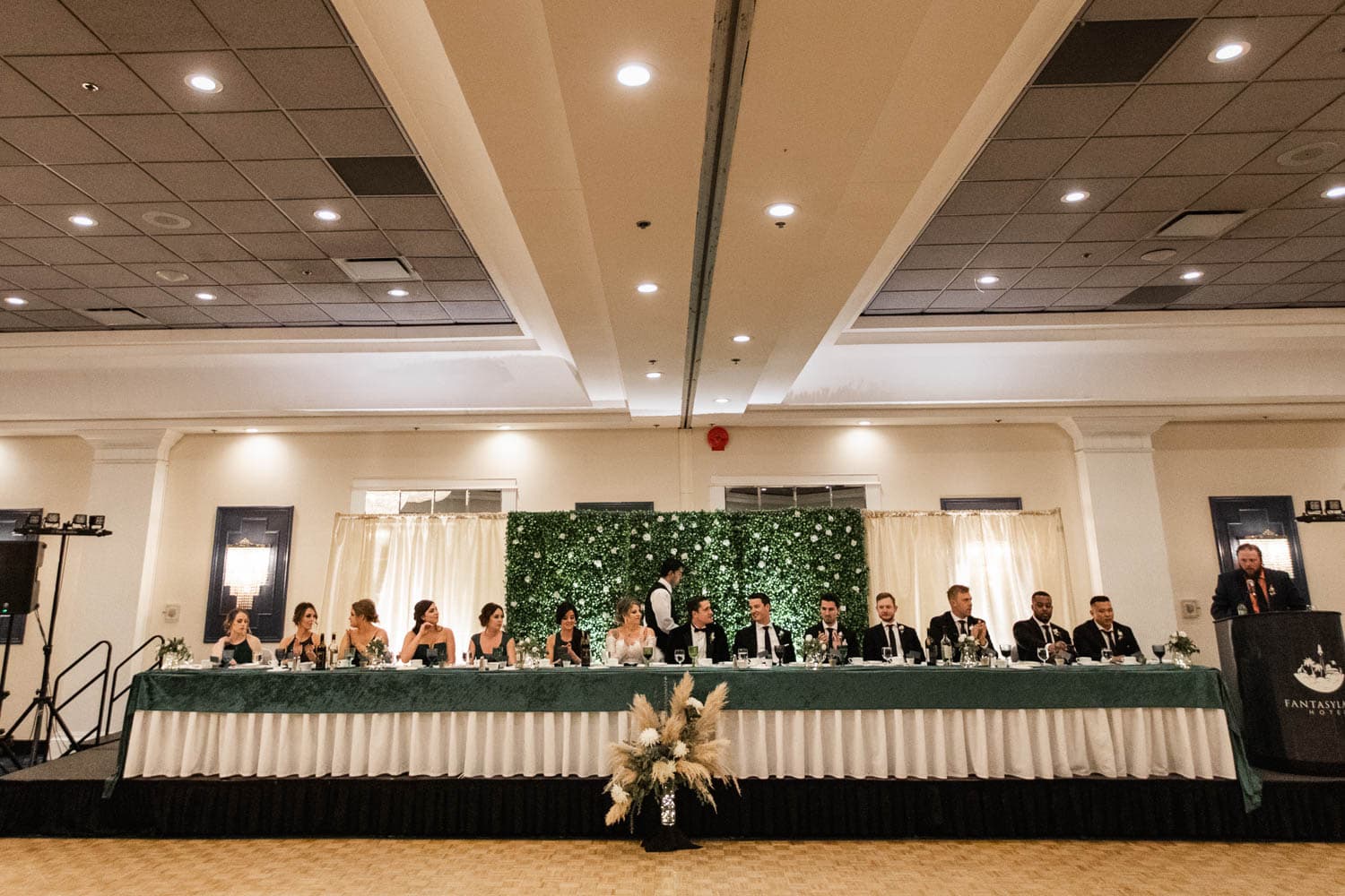 Edmonton Fantasyland Hotel Wedding Reception head table