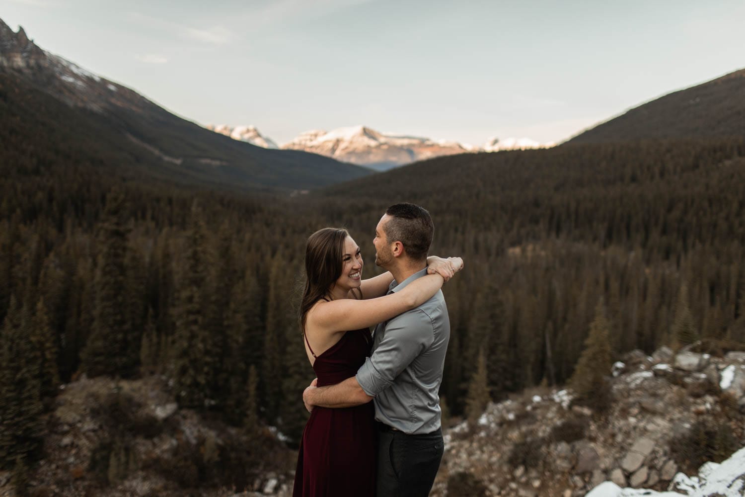 Couples Portrait in the mountains