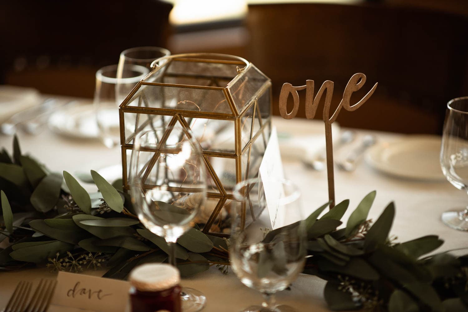 wedding table setting detail