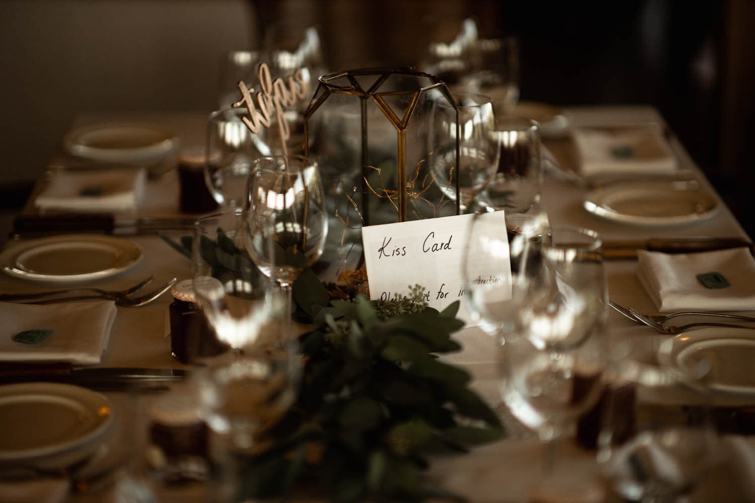 wedding table setting detail