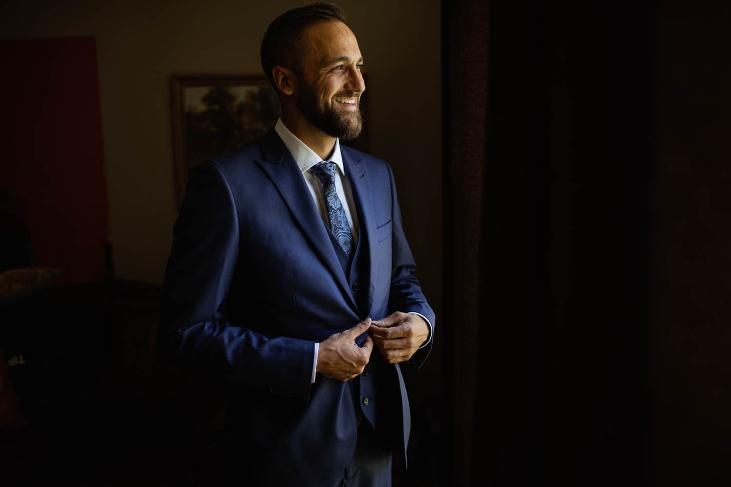 Groom Getting Ready