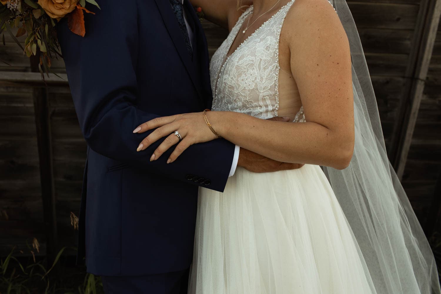 bride and groom hands