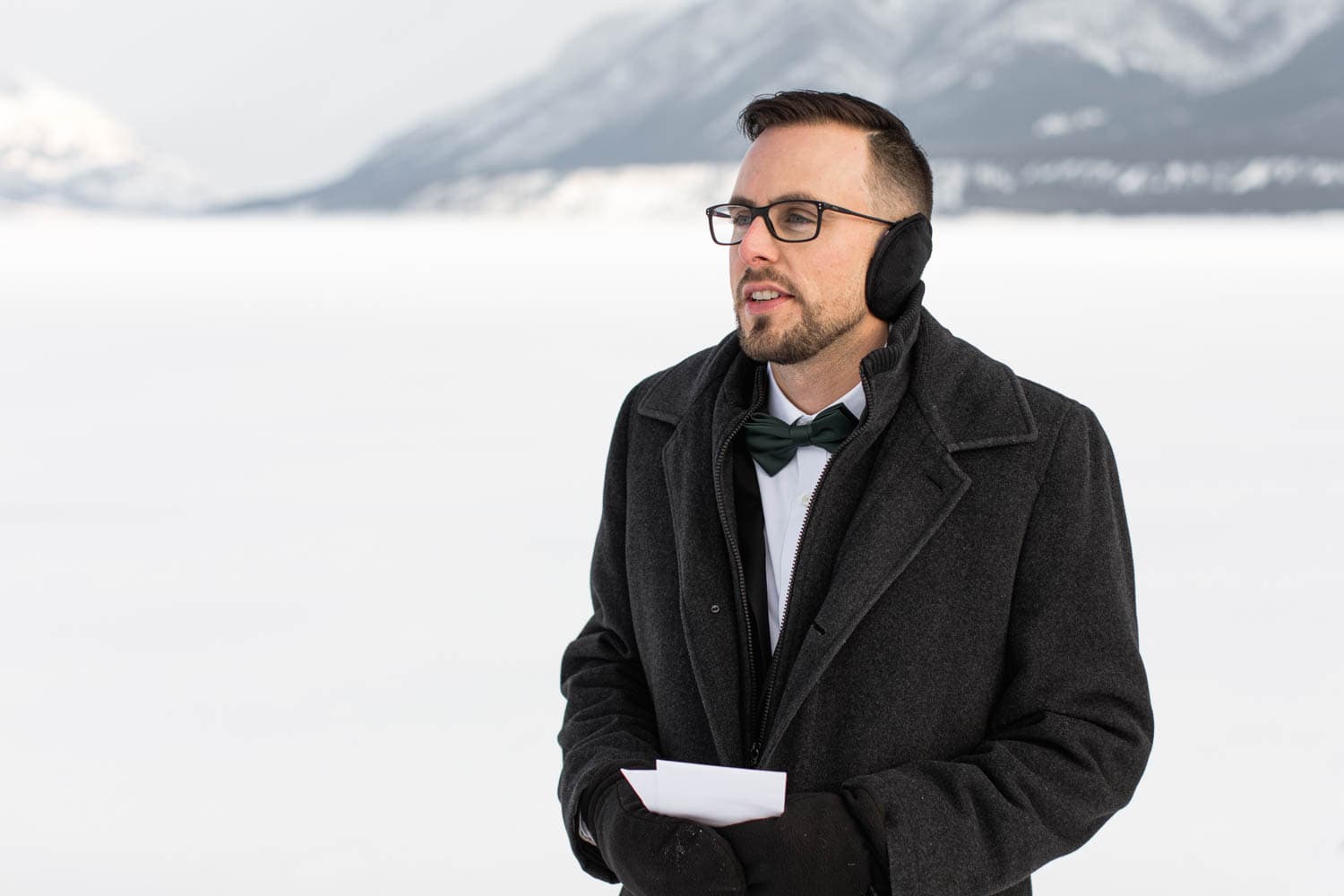 Groom at Abraham Lake