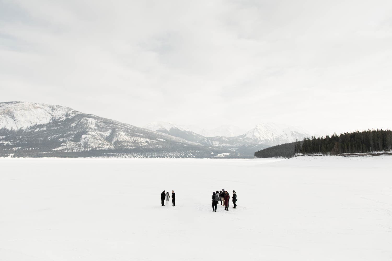 Abraham Lake Winter Elopement