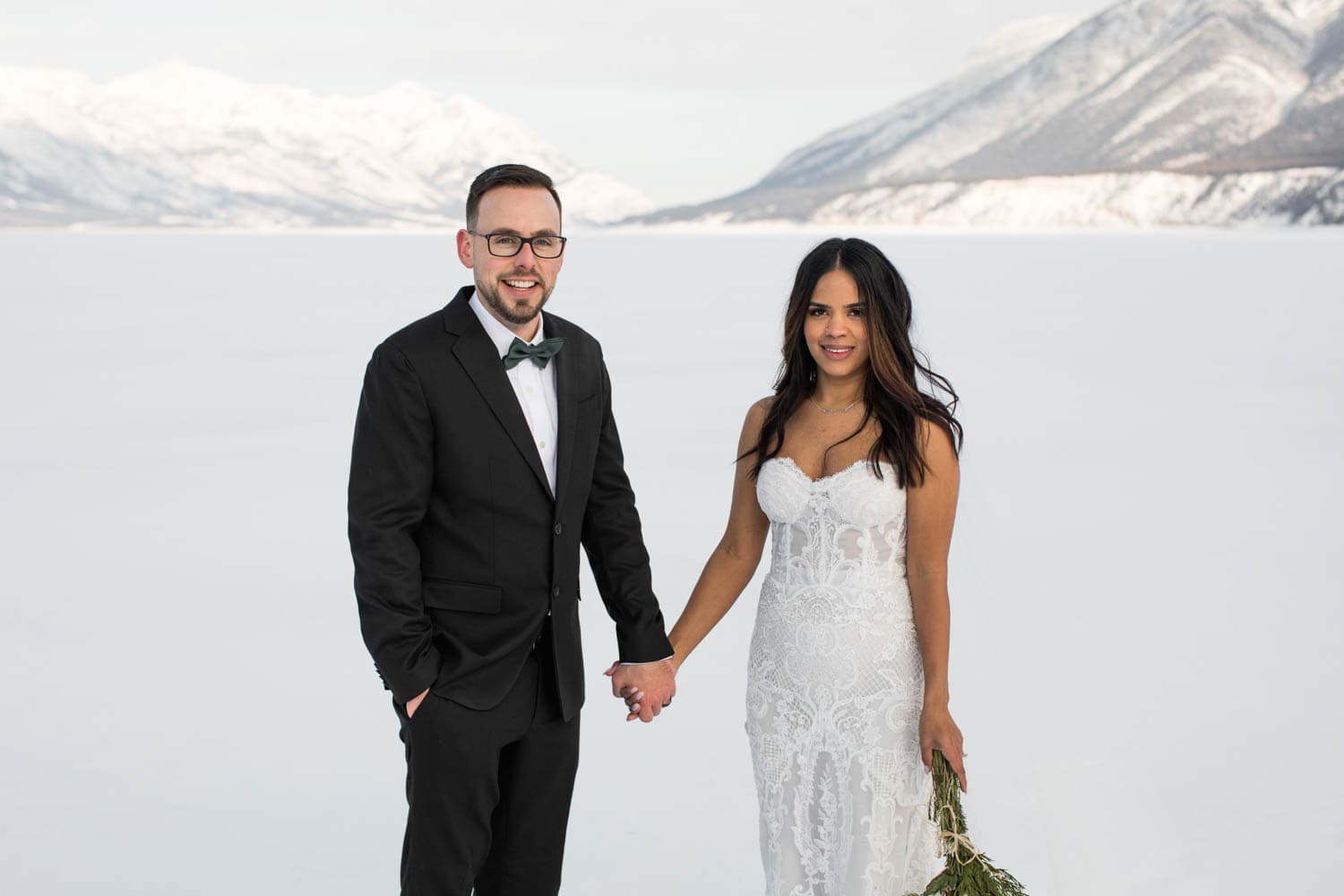 Abraham Lake Winter Elopement