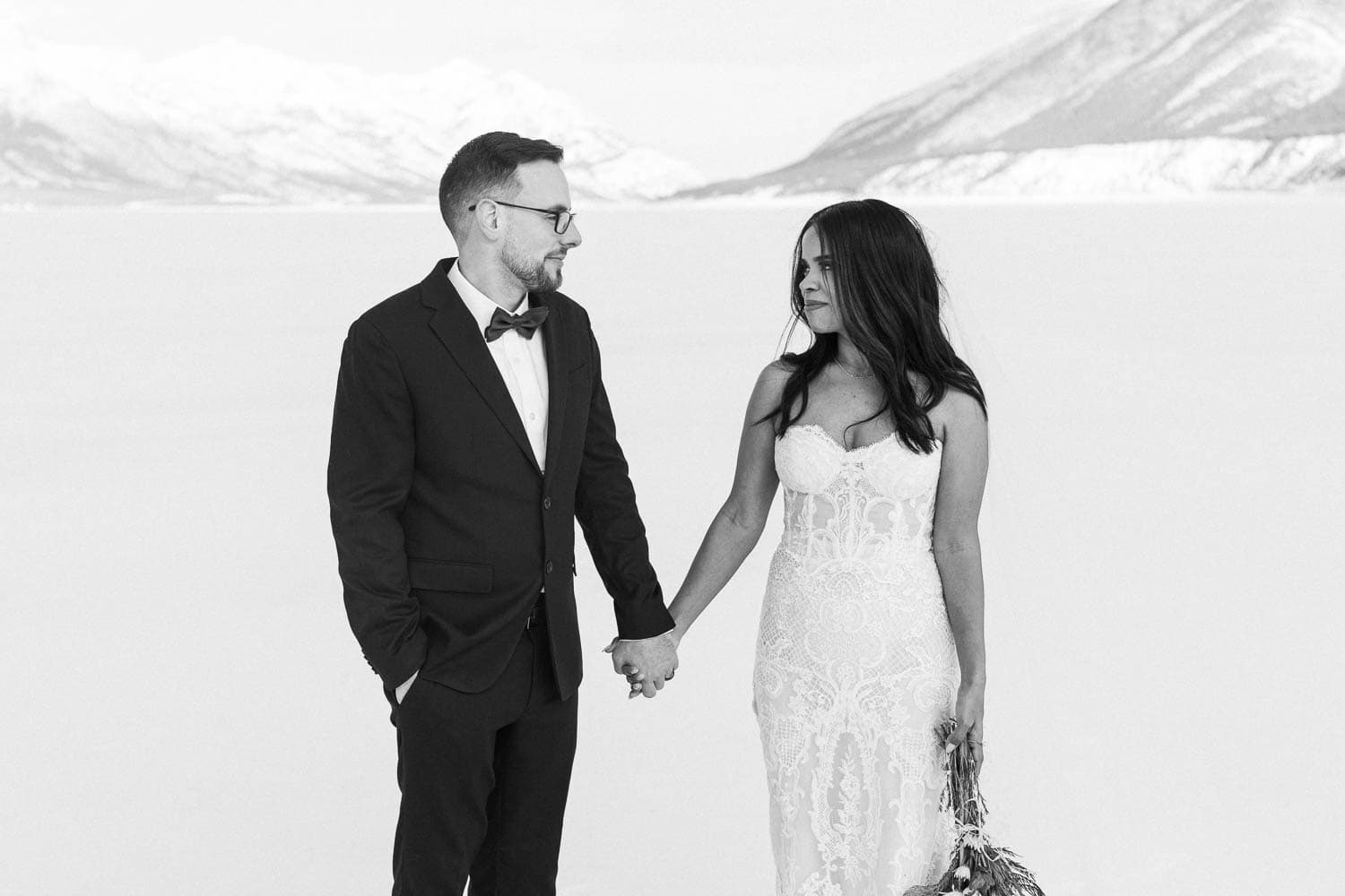 Abraham Lake Winter Elopement