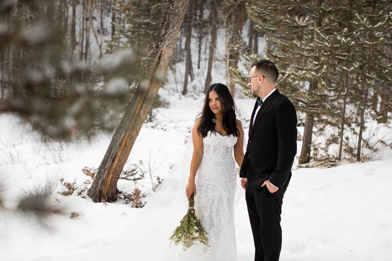 Abraham Lake Winter Elopement