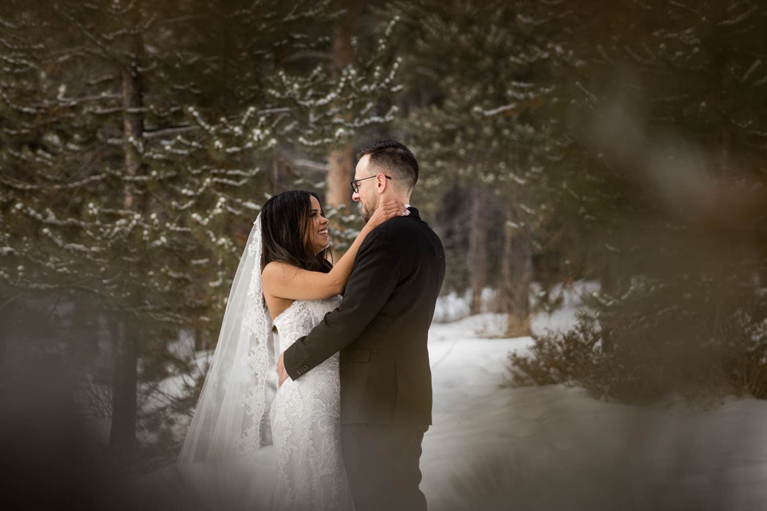 Abraham Lake Winter Elopement