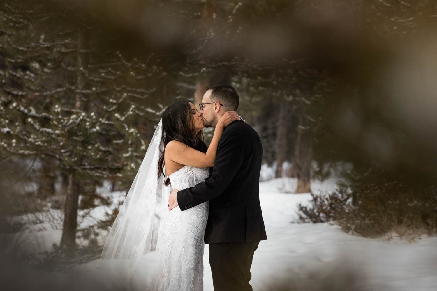 Abraham Lake Winter Elopement