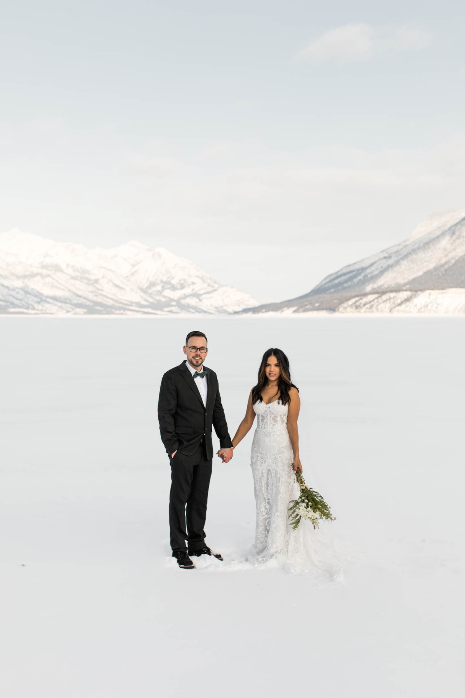 Abraham Lake Winter Elopement