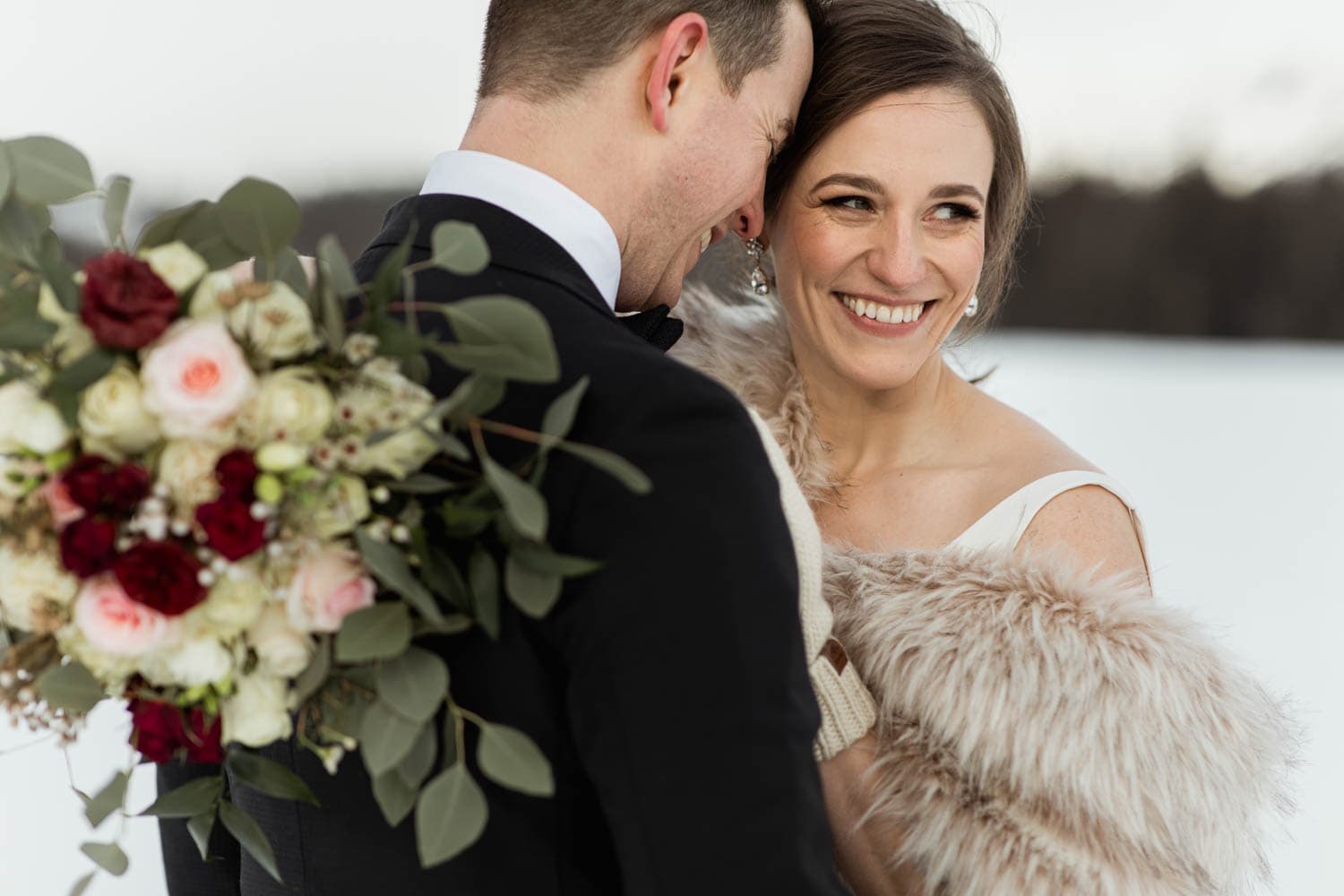 bride and groom portraits