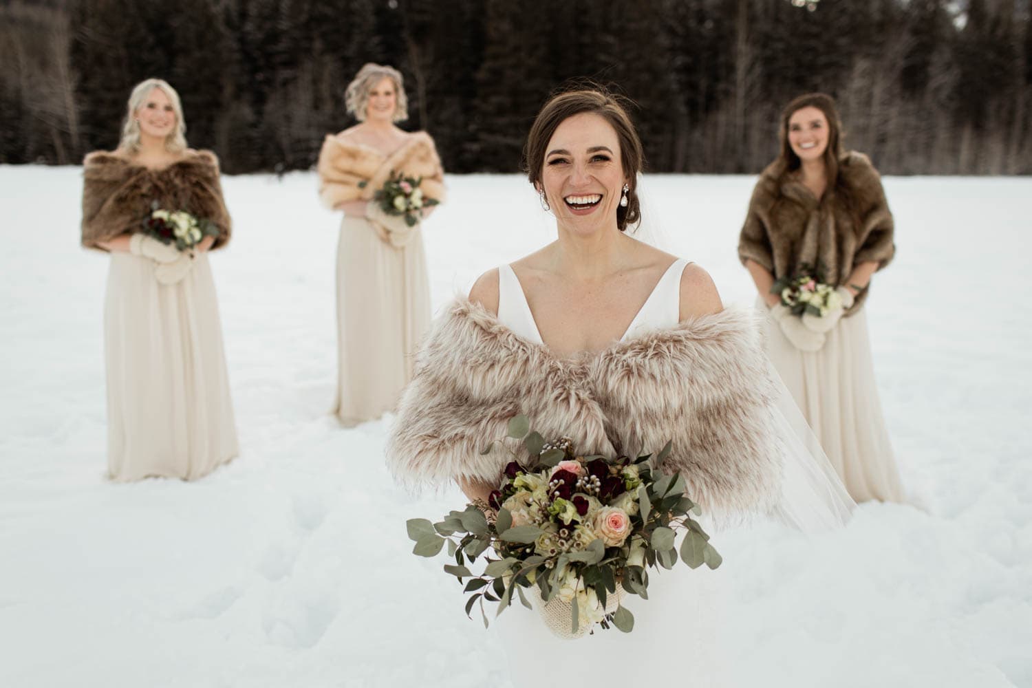 Winter Bridesmaids Photos