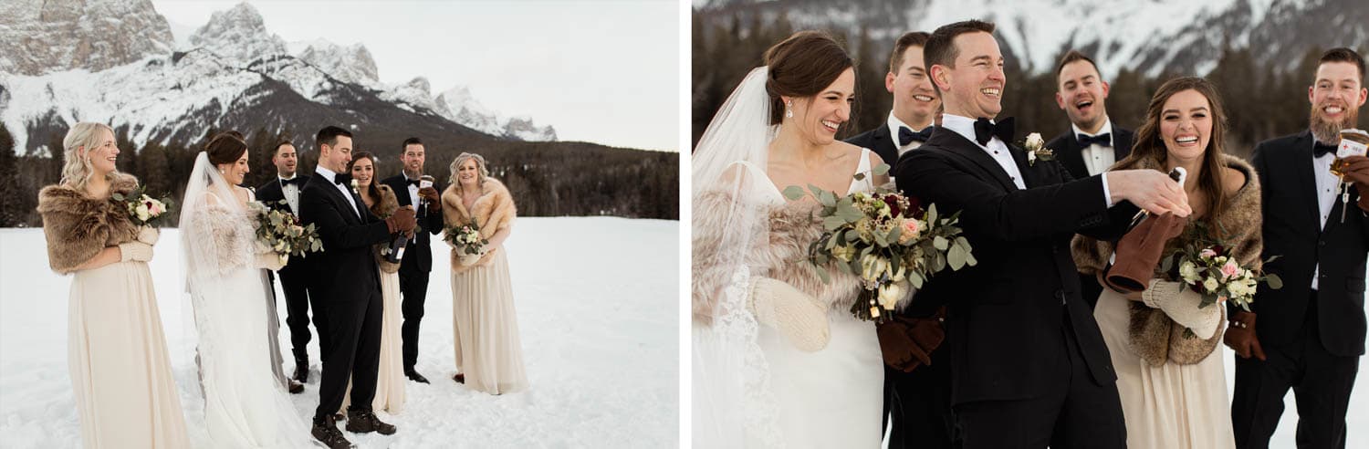 Winter Bridal Party Photos